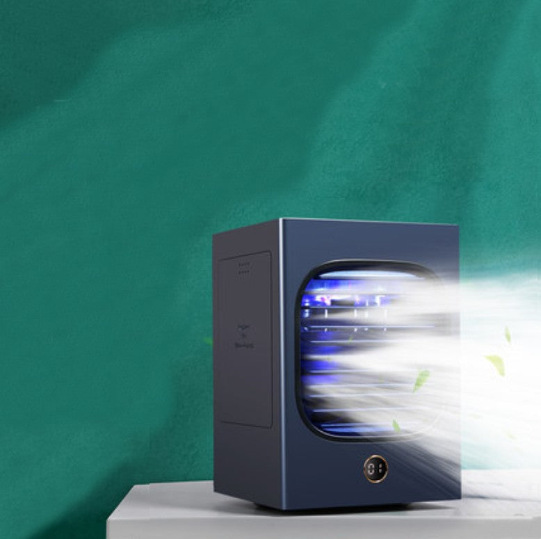 Sandsberg | Wiederaufladbarer Kopf-schüttel Ventilator, mit 120° Kopf-schütteln, UV Lampe, schnelle Kühlung, digitales Display, 3 Modi, niedriger Geräuschpegel und starker Wind, für Zuhause, Büro, Party und mehr