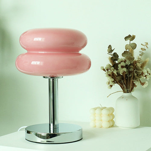 Moderne Glas-Tarte-Design 1-Licht Tischlampe