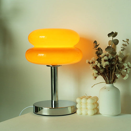 Moderne Glas-Tarte-Design 1-Licht Tischlampe
