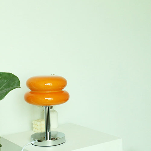 Moderne Glas-Tarte-Design 1-Licht Tischlampe