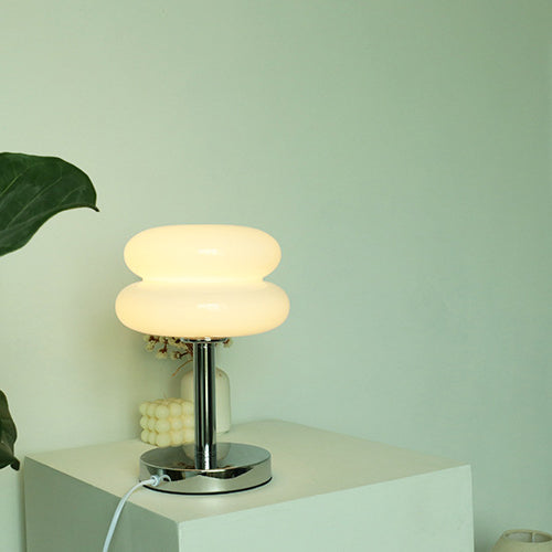 Moderne Glas-Tarte-Design 1-Licht Tischlampe