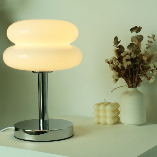 Moderne Glas-Tarte-Design 1-Licht Tischlampe