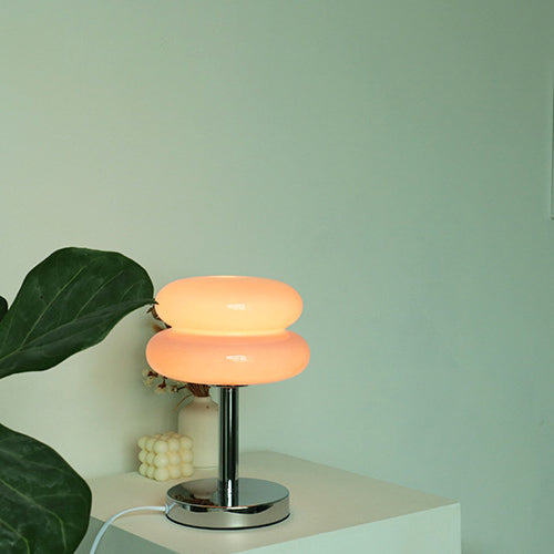 Moderne Glas-Tarte-Design 1-Licht Tischlampe
