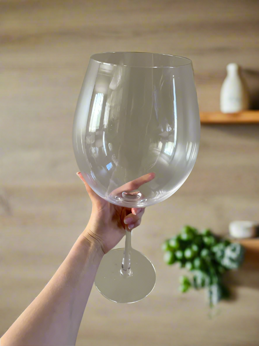 Riesige 106 Oz Weinglas und Bierkrug-Kombo - 3000ML Extra Großes Kristallglas für Partys, Hochzeiten und Feiern