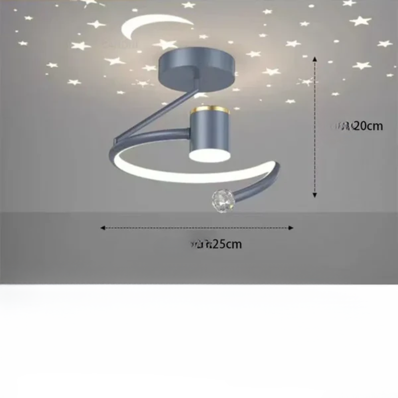 LED-Deckenleuchte mit Sternenhimmel – Modernes Kronleuchterdesign für Kinderzimmer und Wohnzimmer