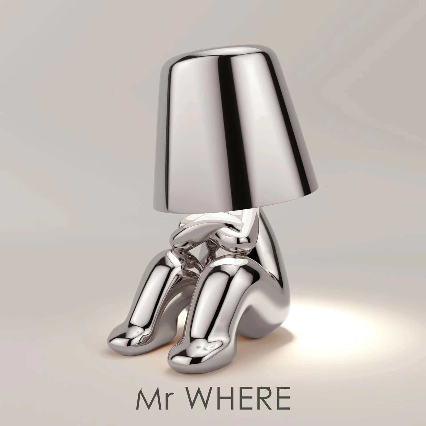 Denker Kleine Gold Statue Schreibtischlampe USB Lade Dekorative Tischlampe Touch Atmosphäre