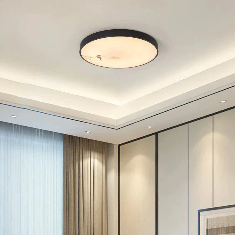 Sandsberg | Moderne Neue Blumen Vogel Runde Schlafzimmer Deckenlampe