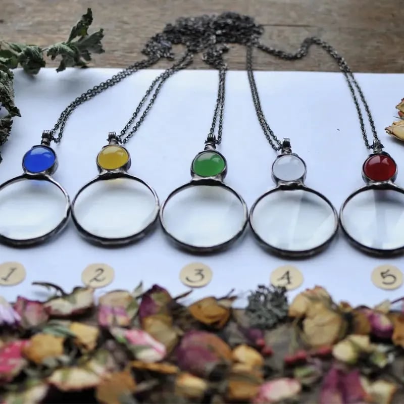 Kette mit Lupe Anhänger