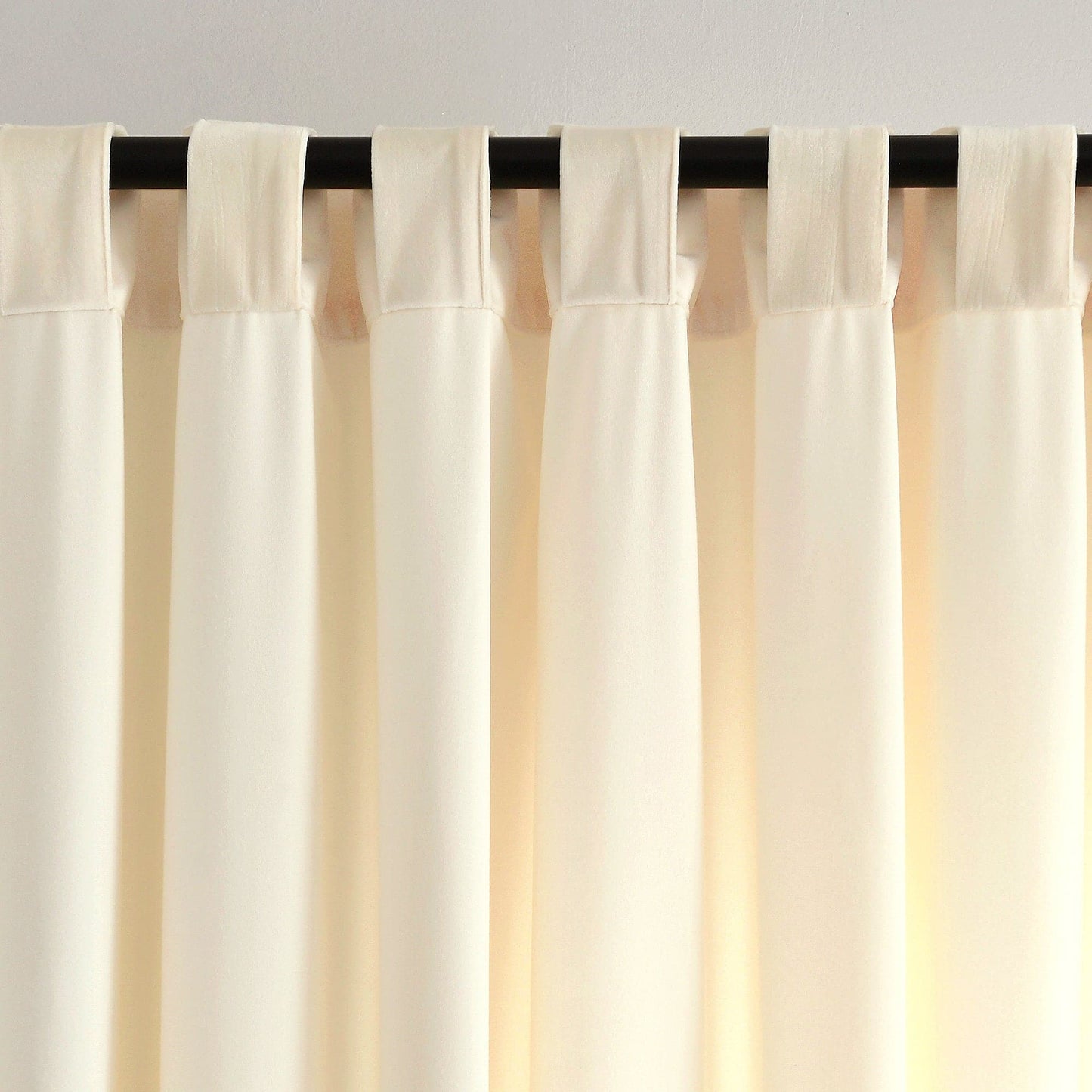 Prima Velvet Solid Back Tab Rod Pocket Lichtfilterndes Fenster Vorhangpaneel Set
