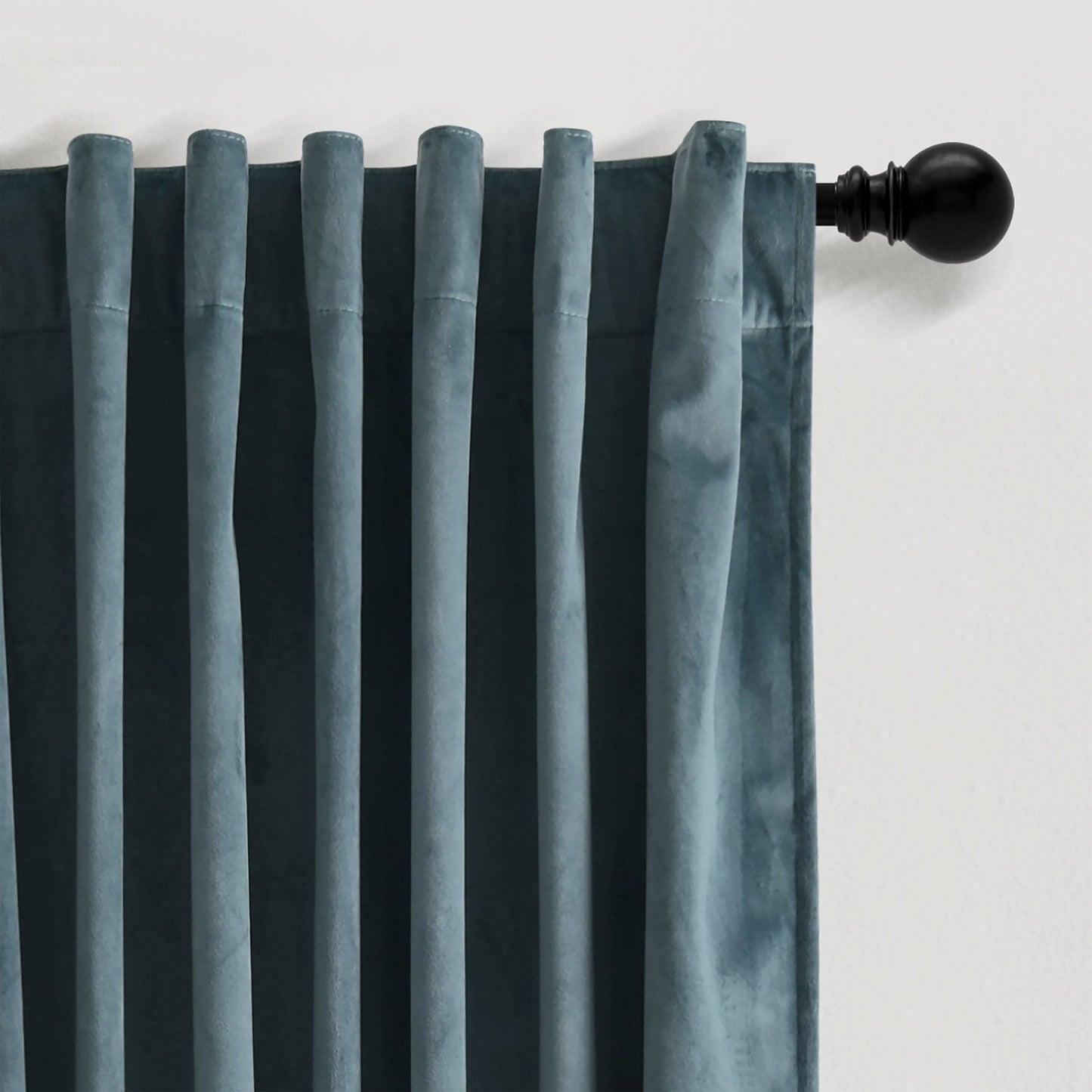 Prima Velvet Solid Back Tab Rod Pocket Lichtfilterndes Fenster Vorhangpaneel Set