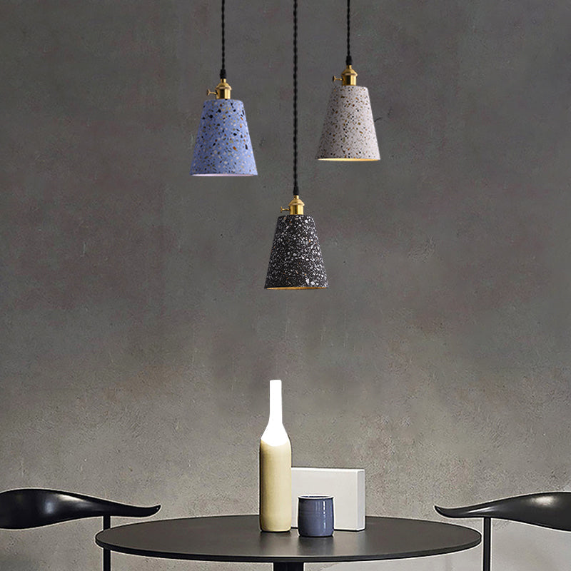 Geometrische Esszimmer Hängeleuchte Terrazzo 1 Kopf Minimalistische Pendelleuchte