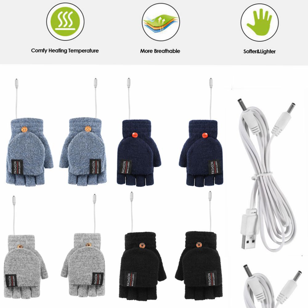 Doppelseitig elektrisch beheizte Handschuhe mit USB-Anschluss