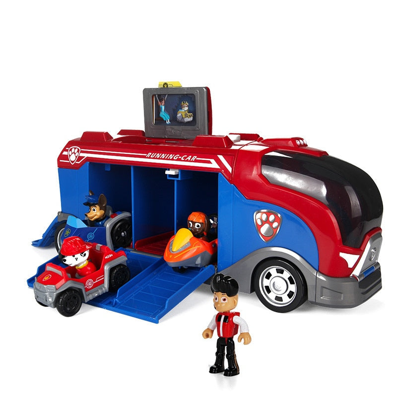 Sandsberg | Paw Patrol Spaßspielzeug-Set – Komplettes Rettungsteam Actionfiguren mit Fahrzeug