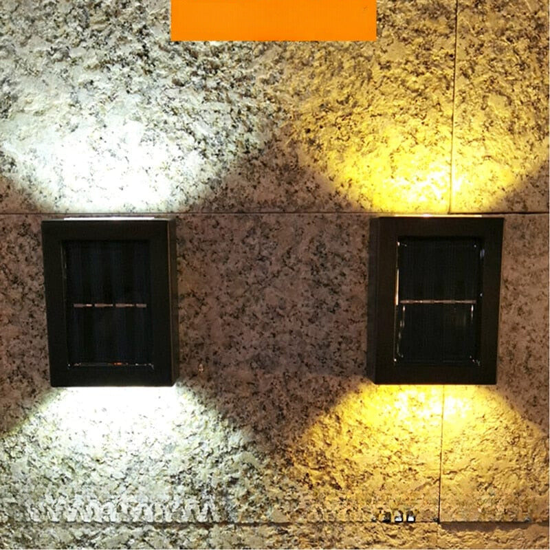 Solar-Wandleuchte für den Außenbereich – Energieeffiziente Solarlampe für die Terrasse, winterfest und wetterbeständig