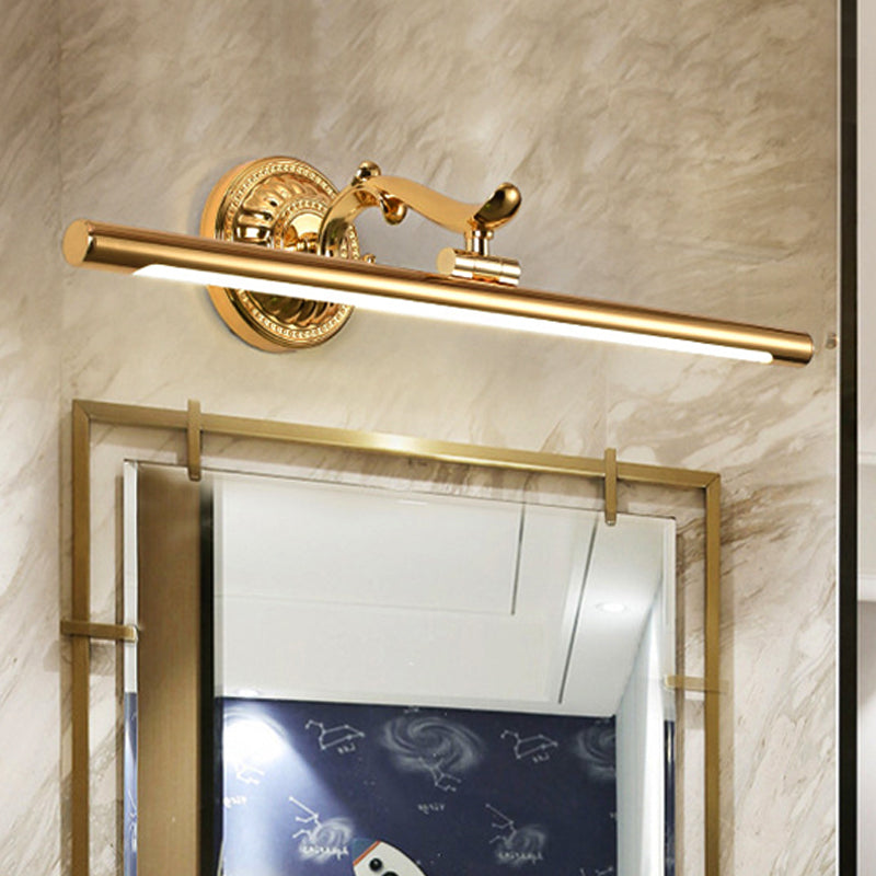 Lineare Metall-Wandleuchte Moderne Stil 16"/21,5" Breite LED Messing/Gold-Finish Wandleuchte über Spiegel
