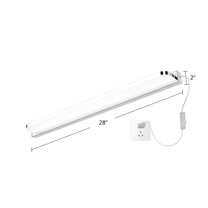 Abgerundete Ecke Badleuchte Simplicity Edelstahl LED Wandlichtsanierung