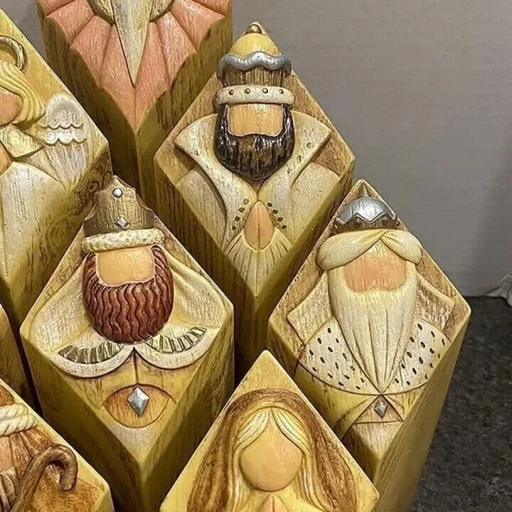 Sandsberg | 9 Stück Himmel Krippe Baum Säulen Statuen