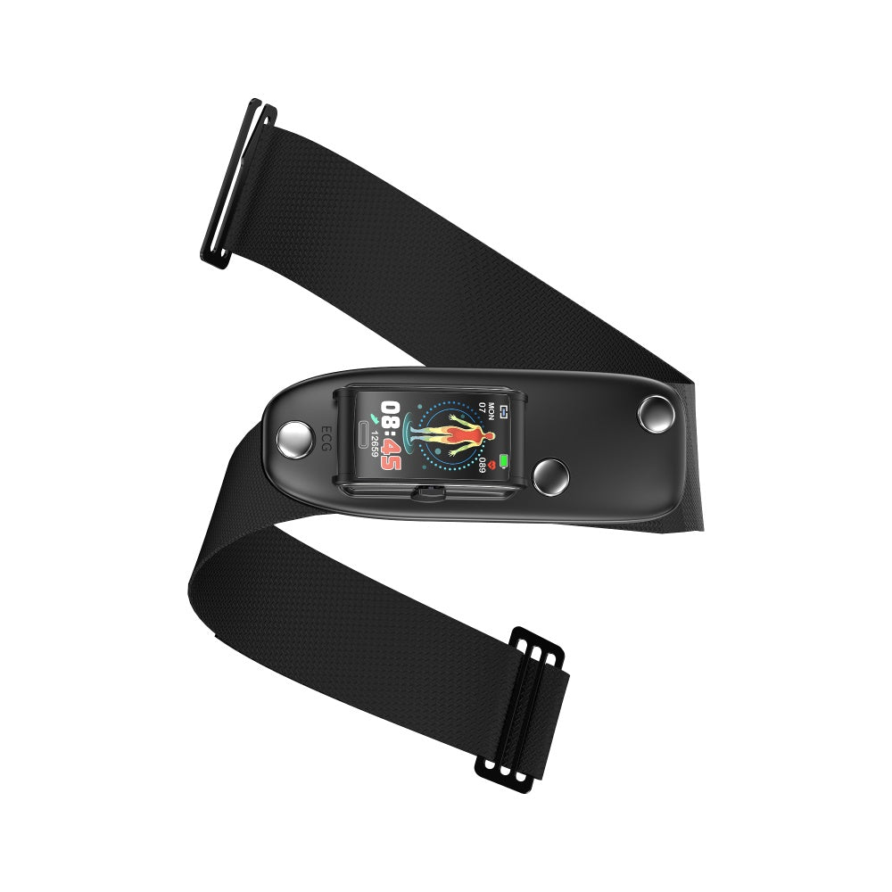 Sandsberg Smart Armband 3-Kanal-EKG Blutdruck Blutsauerstoff Blutzucker Schlaferkennung