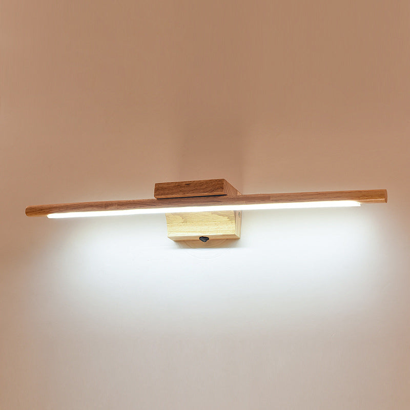 Sandsberg | Lineaire Vanity Wandlamp Moderne Minimalistische Stijl Hout Enkele Vanity Lamp