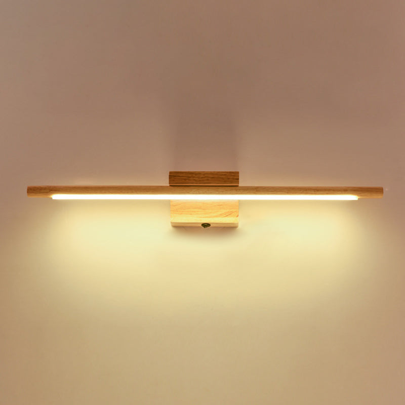 Sandsberg | Lineaire Vanity Wandlamp Moderne Minimalistische Stijl Hout Enkele Vanity Lamp