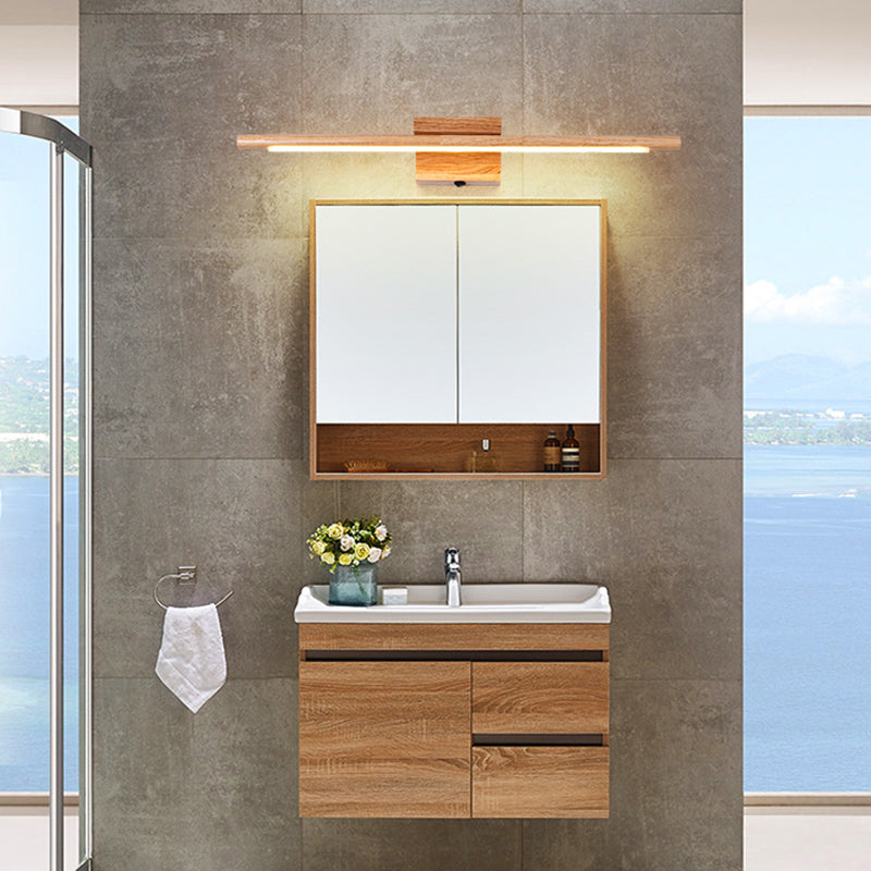 Sandsberg | Lineaire Vanity Wandlamp Moderne Minimalistische Stijl Hout Enkele Vanity Lamp