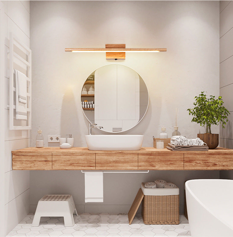 Sandsberg | Lineaire Vanity Wandlamp Moderne Minimalistische Stijl Hout Enkele Vanity Lamp