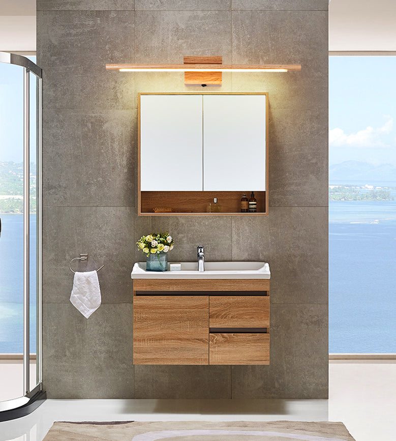 Sandsberg | Lineaire Vanity Wandlamp Moderne Minimalistische Stijl Hout Enkele Vanity Lamp