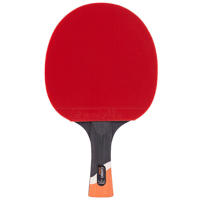 Tischtennisschläger, professioneller Single Shot 6 Star Six Carbon Tischtennisschläger, langer Griff, Shakehand-Griff, gerader kurzer Griff