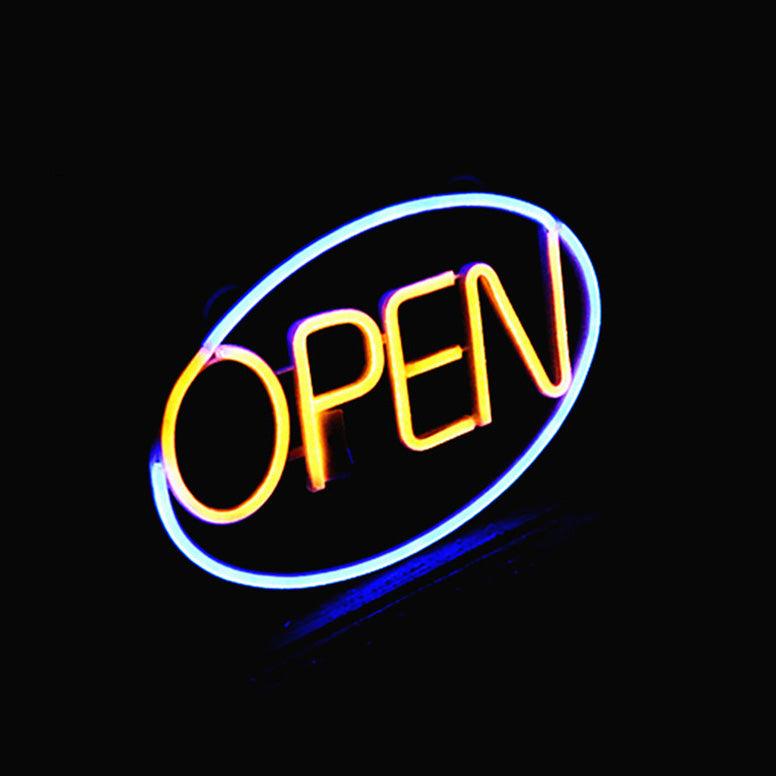 Moderne Art Deco wasserdichte PS OPEN LED Außen hängende Neon Wand sconce Lampe für Esszimmer