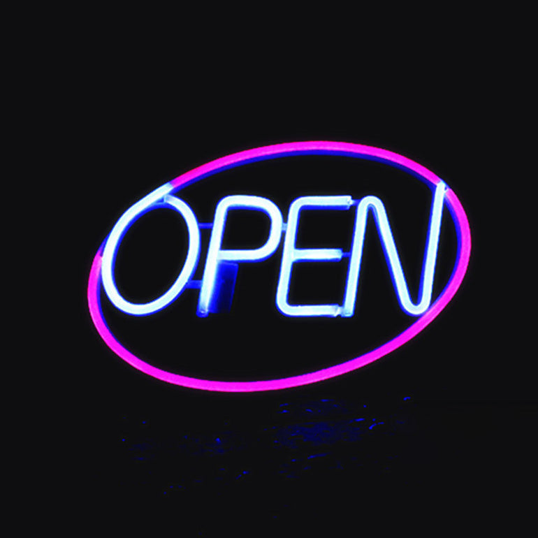 Moderne Art Deco wasserdichte PS OPEN LED Außen hängende Neon Wand sconce Lampe für Esszimmer