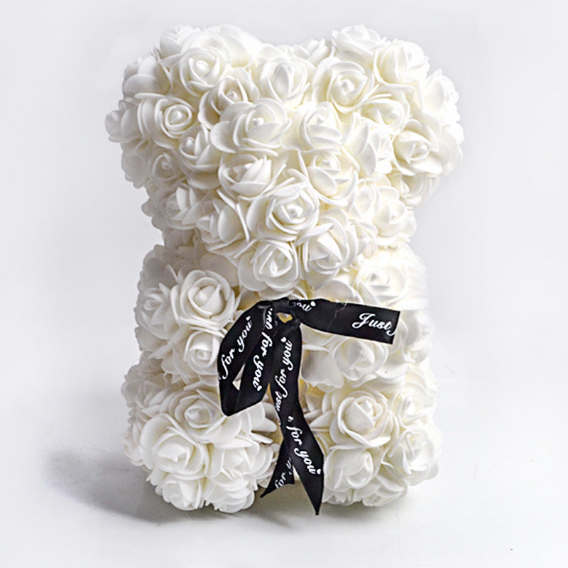 Valentinstag Geschenk Rose Bär Ewige Blume Rose Teddybär PE Schaum Bär 25cm Valentinstag