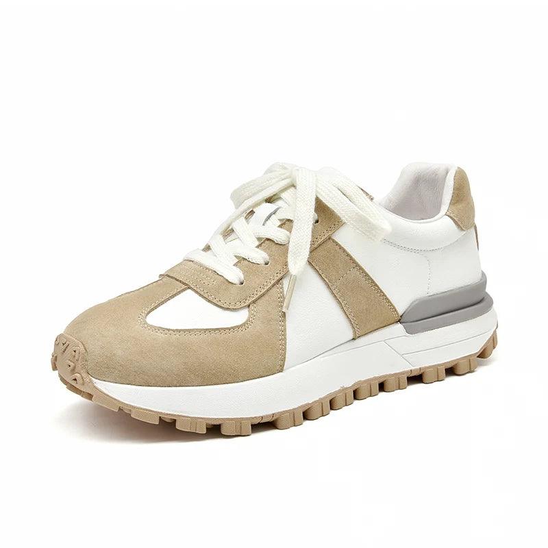 Damen Freizeit Schuhe - Handgemachte Plattform Ballerinas Sneaker