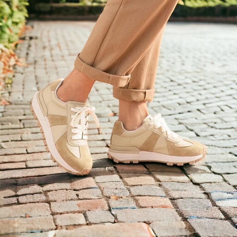 Damen Freizeit Schuhe - Handgemachte Plattform Ballerinas Sneaker