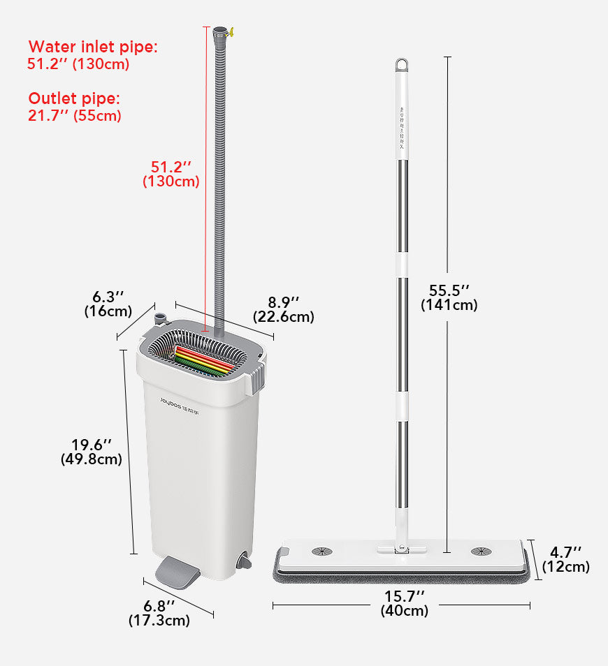 Flachwischer Hands-Free mit Wassereimer Z60
