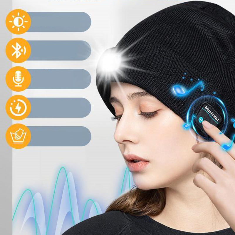 Sandsberg | LED Bluetooth Mütze mit abnehmbaren Lautsprechern