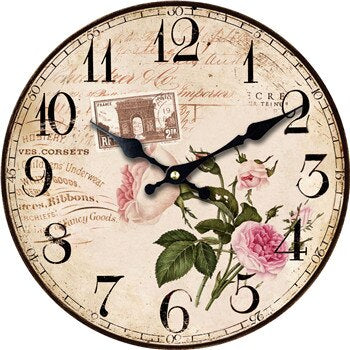 Antike Rosen Wanduhr