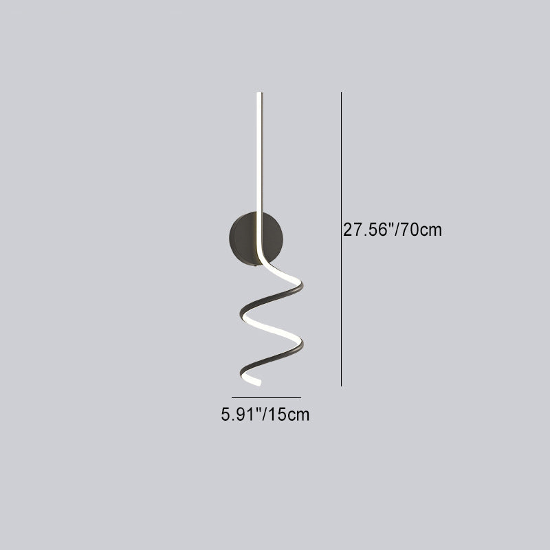 Moderne Minimalistische Spiral Aluminium Eisen LED Wandleuchte Für Schlafzimmer