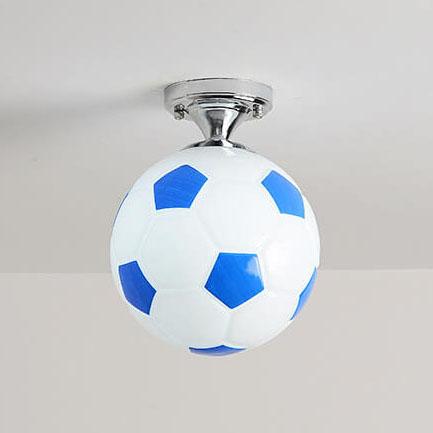 Sandsberg Kreative Deckenleuchte | Basketball & Fußball Design | Halbmontage | Glaslampe