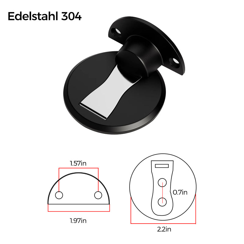 Onzichtbare magnetische deurstopper van roestvrij staal