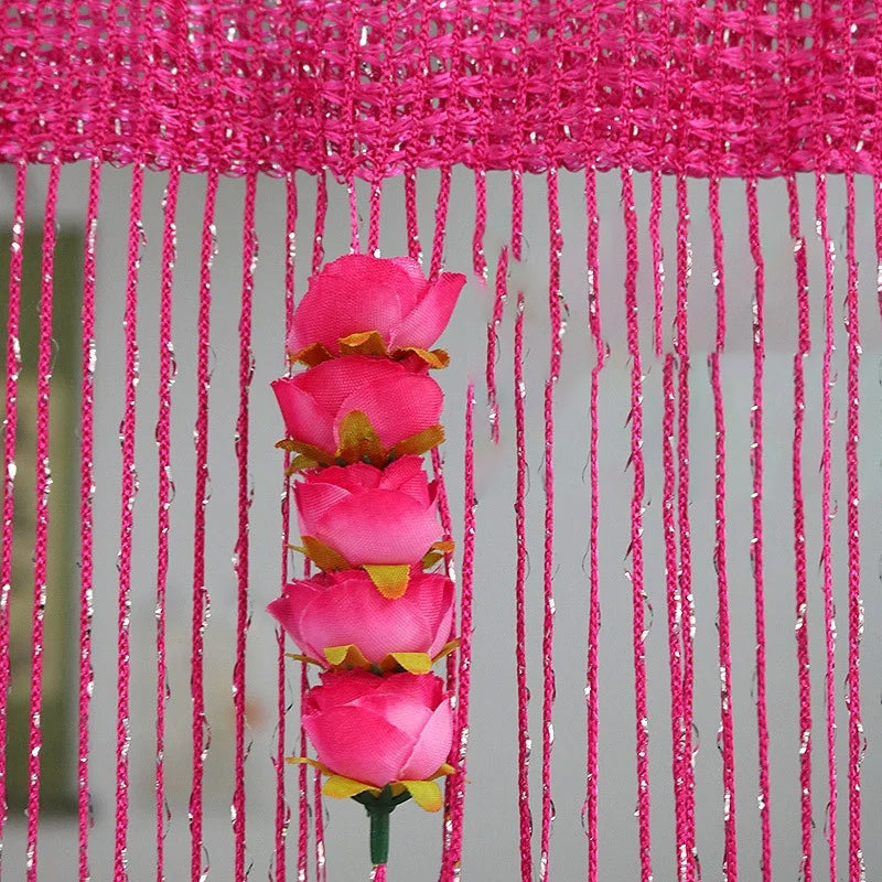 Türvorhang mit Rosenfaden