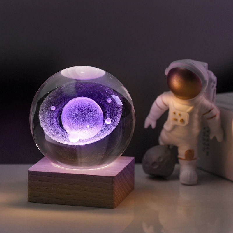 Kristallkugel | Magische 3D-Nachtlampe als Heimdekoration