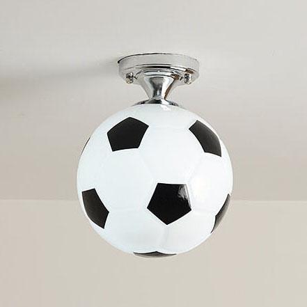 Sandsberg Kreative Deckenleuchte | Basketball & Fußball Design | Halbmontage | Glaslampe