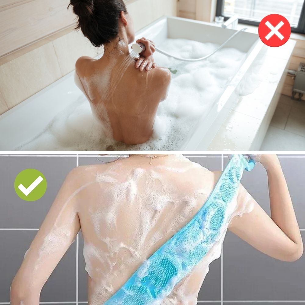 Nie wieder um Hilfe gebissen, um deinen Rücken zu schrubben!