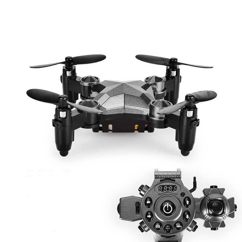 Mini Drone Flugzeug Faltbar Aerial WiFi Uhr Fernbedienung