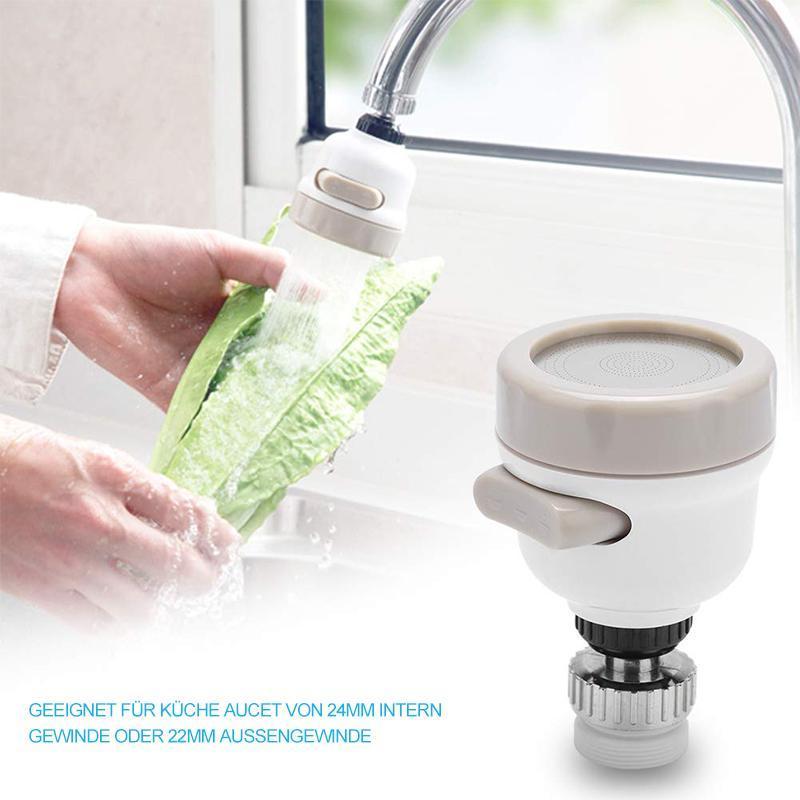 Waschtisch Armatur - 360 ° drehbarer ABS-Wasserhahn-Sprühkopf