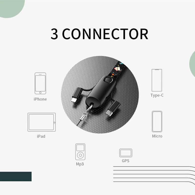 3-in-1 Multifunktions-Datenkabel-Lanyard