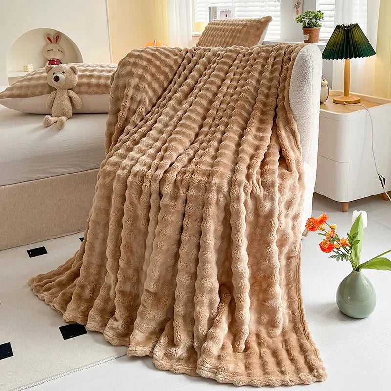 Bubbeltextur Fleece Decke - BubbleNest