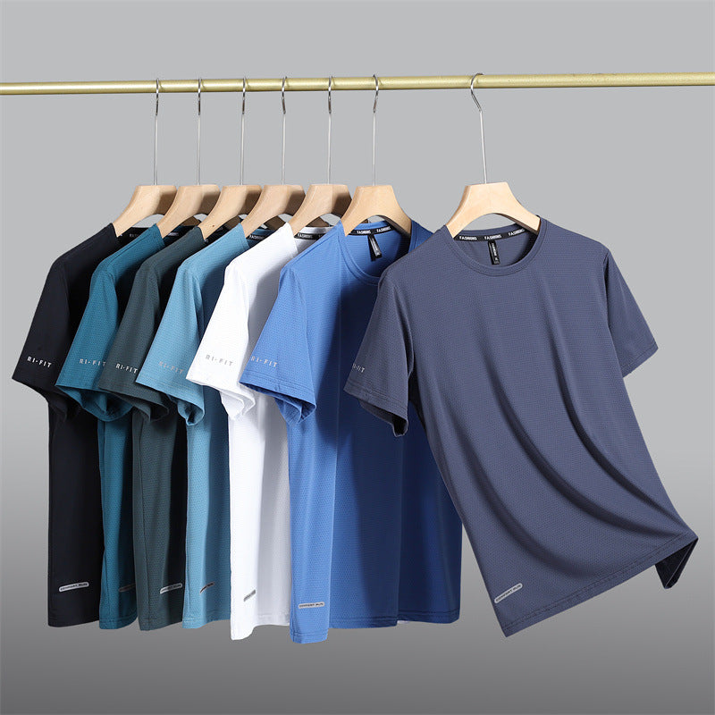 Herren schnelltrocknendes Eis Seiden T-Shirt