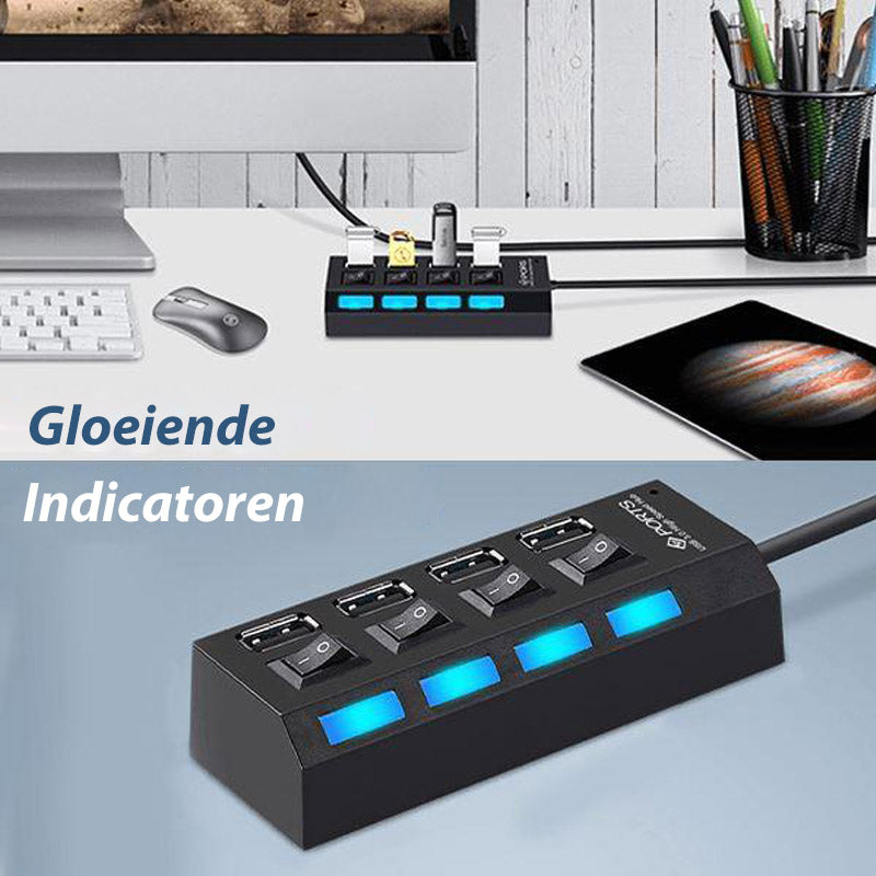 USB-Hub mit mehreren Ports und hoher Geschwindigkeit