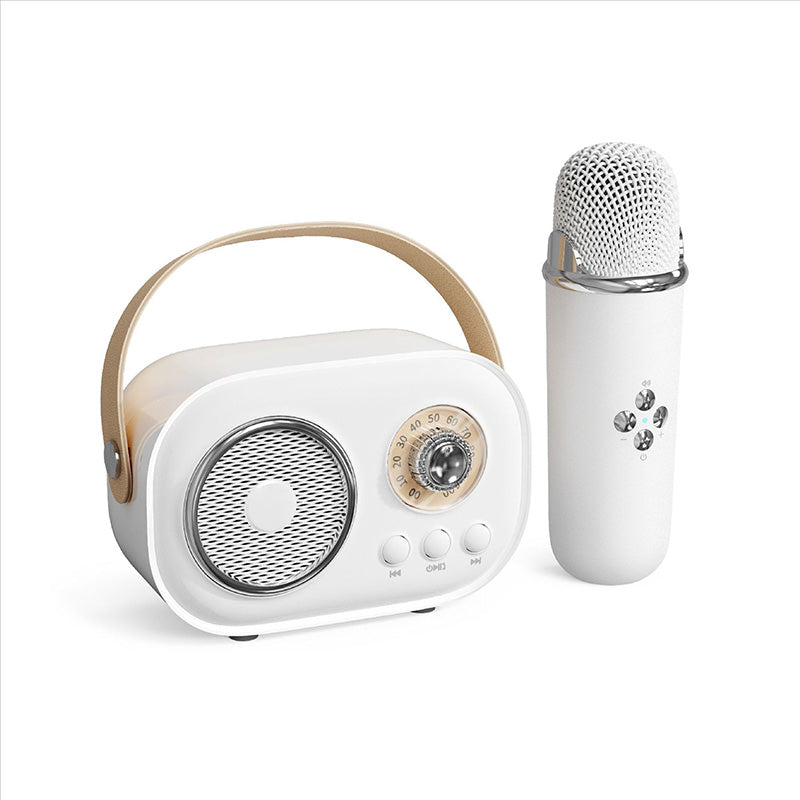 Mini Karaoke Maschine & Bluetooth Lautsprecher Mit Kabellosem Mikrofon